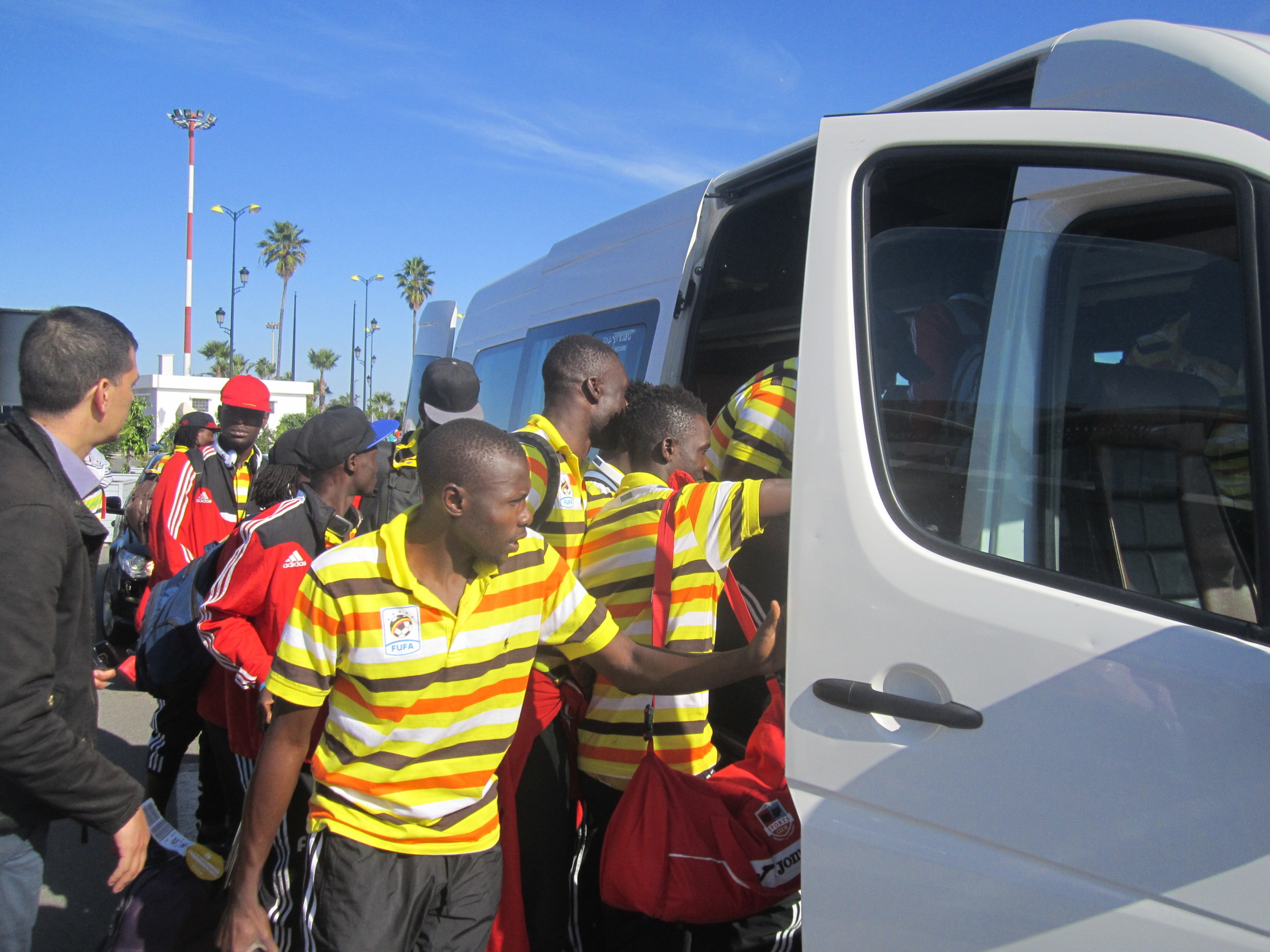 PICTORIAL:  UGANDA CRANES’ ARRIVAL IN MOROCCO