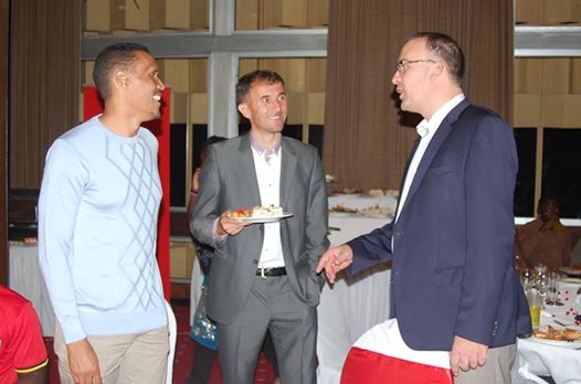 Airtel treats Uganda Cranes players, officials to a welcome dinner