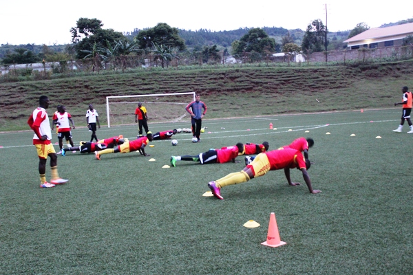 Road to CHAN 2016: Uganda Cranes team Camps at FUFA Technical Center, Njeru .