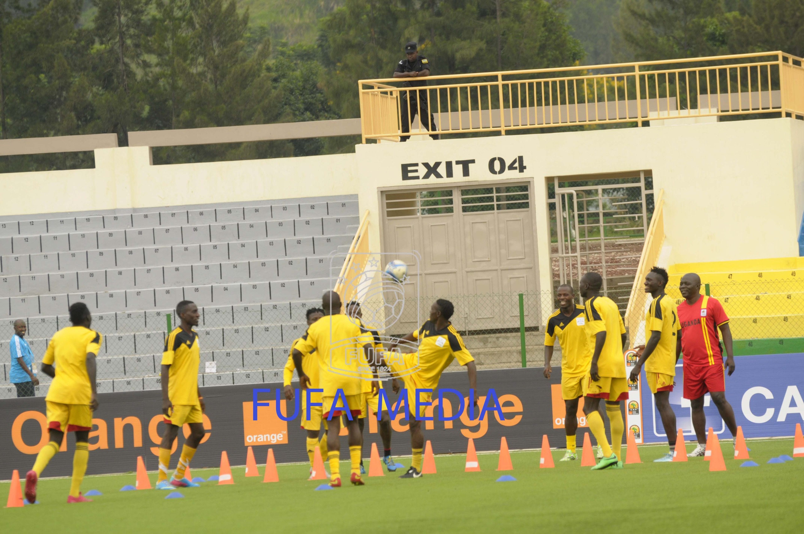 Pictorial from Uganda Cranes training on Wednesday afternoon at Umuganda Stadium