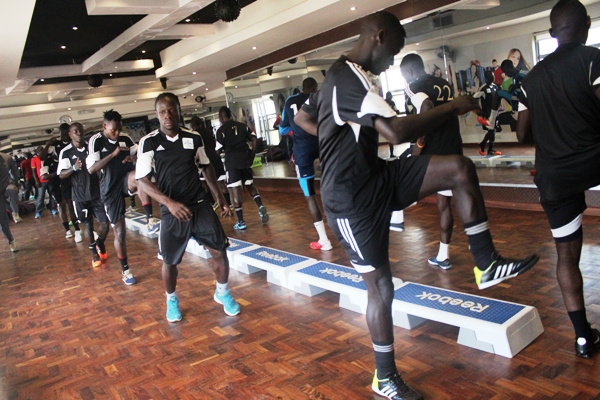 2016 CHAN Finals: Uganda Cranes players enjoy gym session at Paradise Fitness Centre