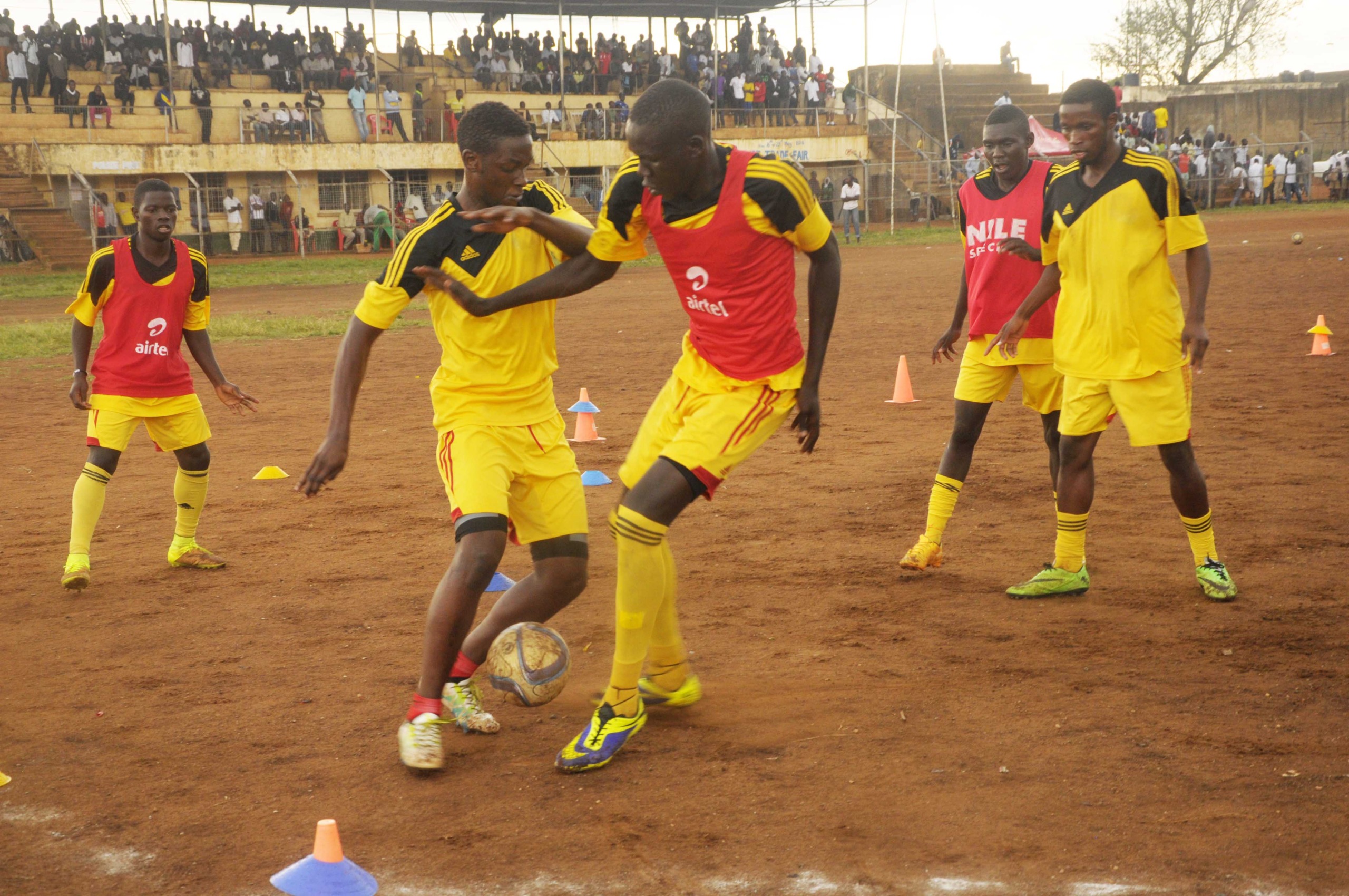 Uganda Cranes team conduct last training in Mbale on Friday