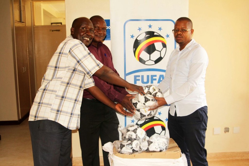 FUFA President hands over 40 balls to Busoga Kingdom officials for Masaza Cup final