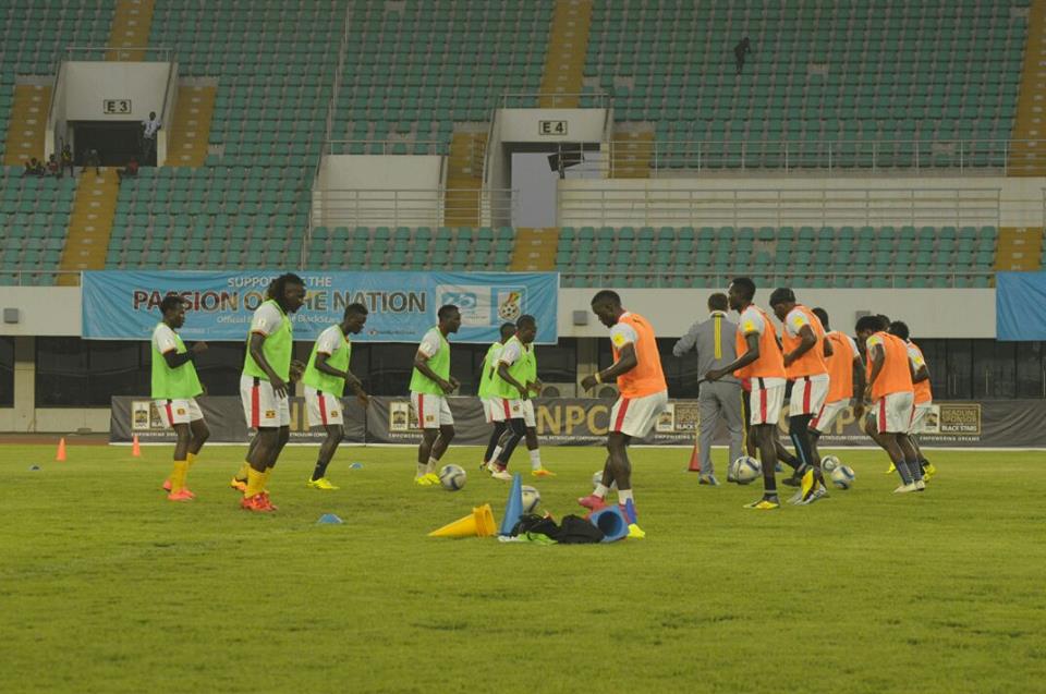 Uganda Cranes trains at the match day venue ahead of crucial fixture with Ghana
