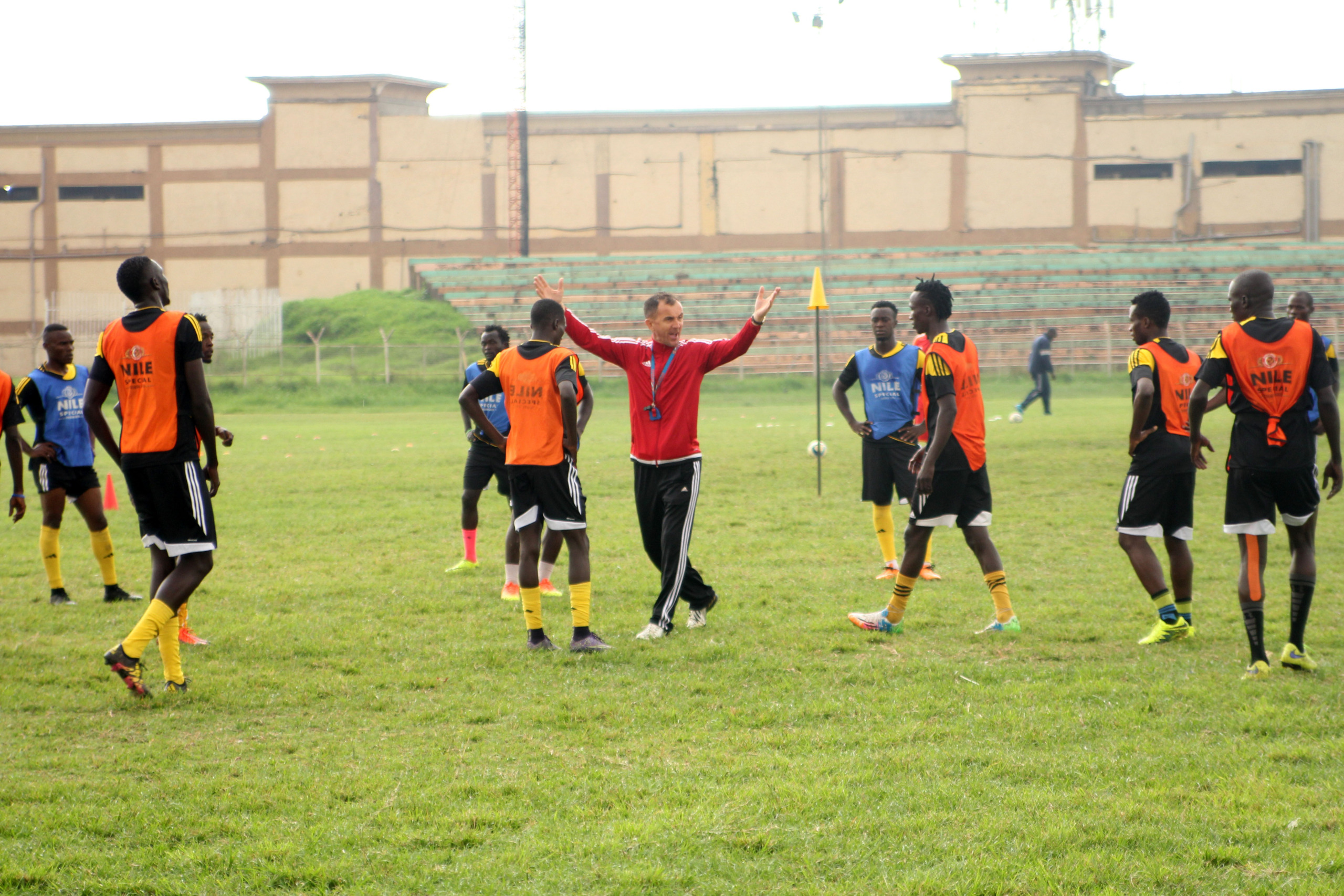 Uganda Cranes endure morning rains as Micho tells his players to work hard to win places on the final squad to Gabon
