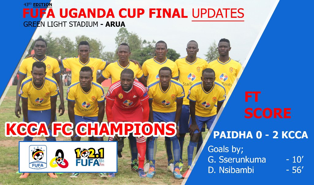 KCCA wins 2016/17 FUFA Uganda Cup to claim maiden double glory