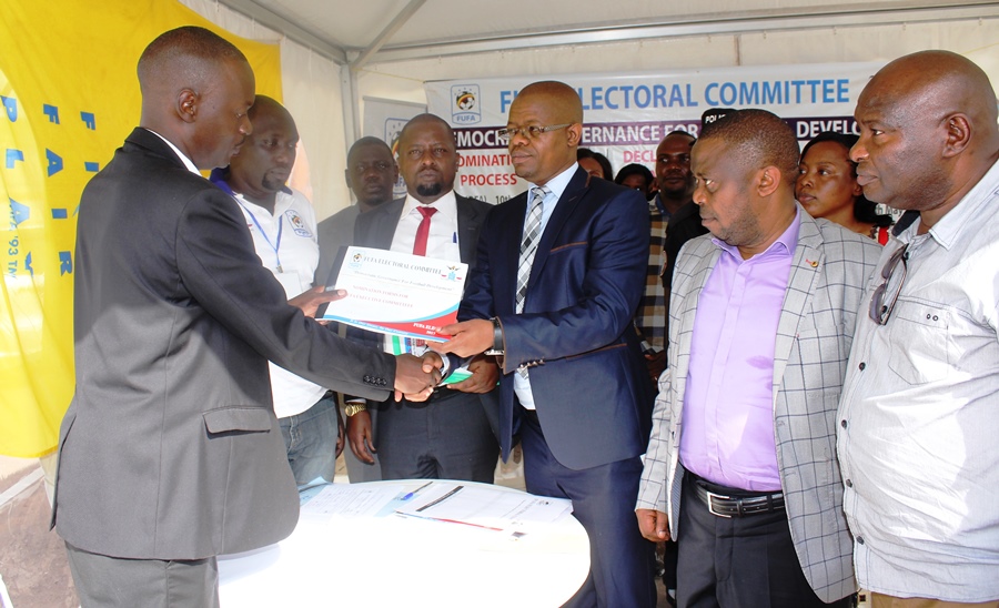 FUFA Polls 2017: Incumbent Eng. Magogo, Kasule pick nomination forms ahead of Executive Committee Elections