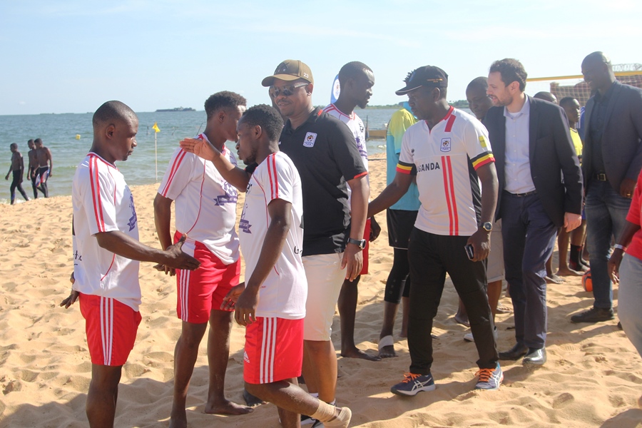 Pictorial: CAF officials grace national beach soccer league matches at Lido, Entebbe