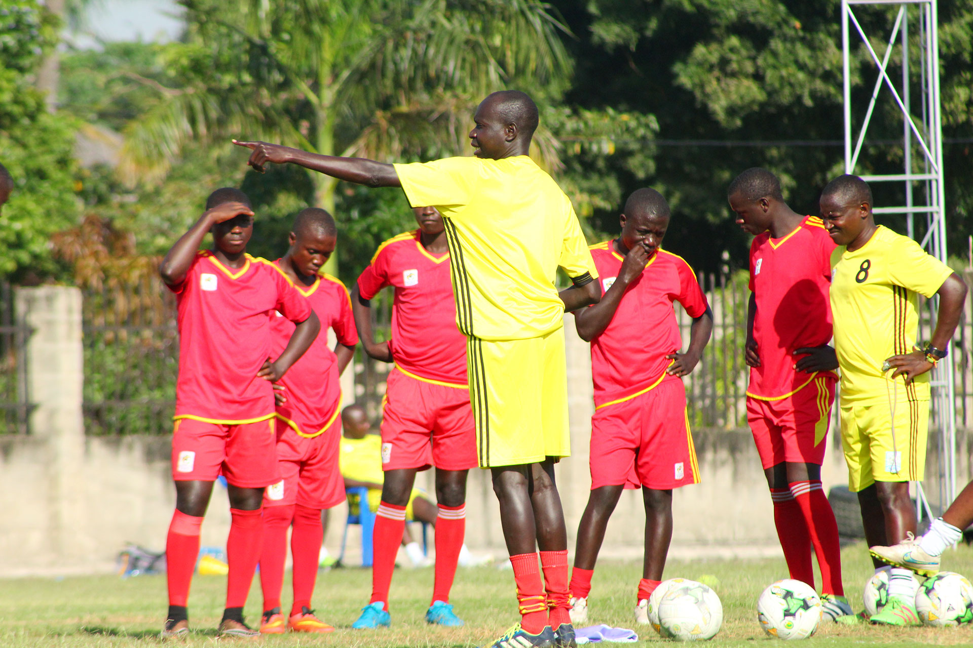 Head Coach Onen Peter while giving instructions
