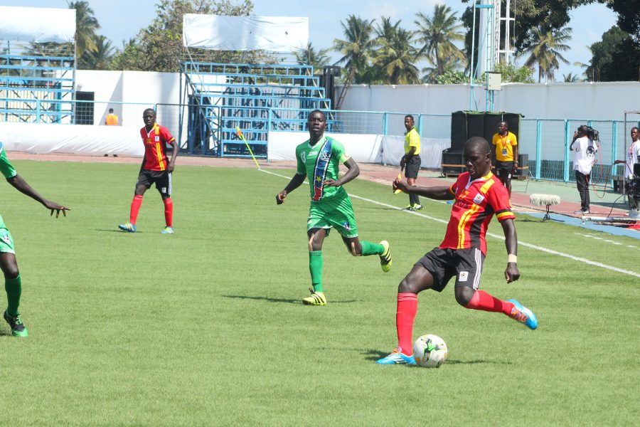 Uganda U17 winger Juma Ibrahim in action during the match against South Sudan