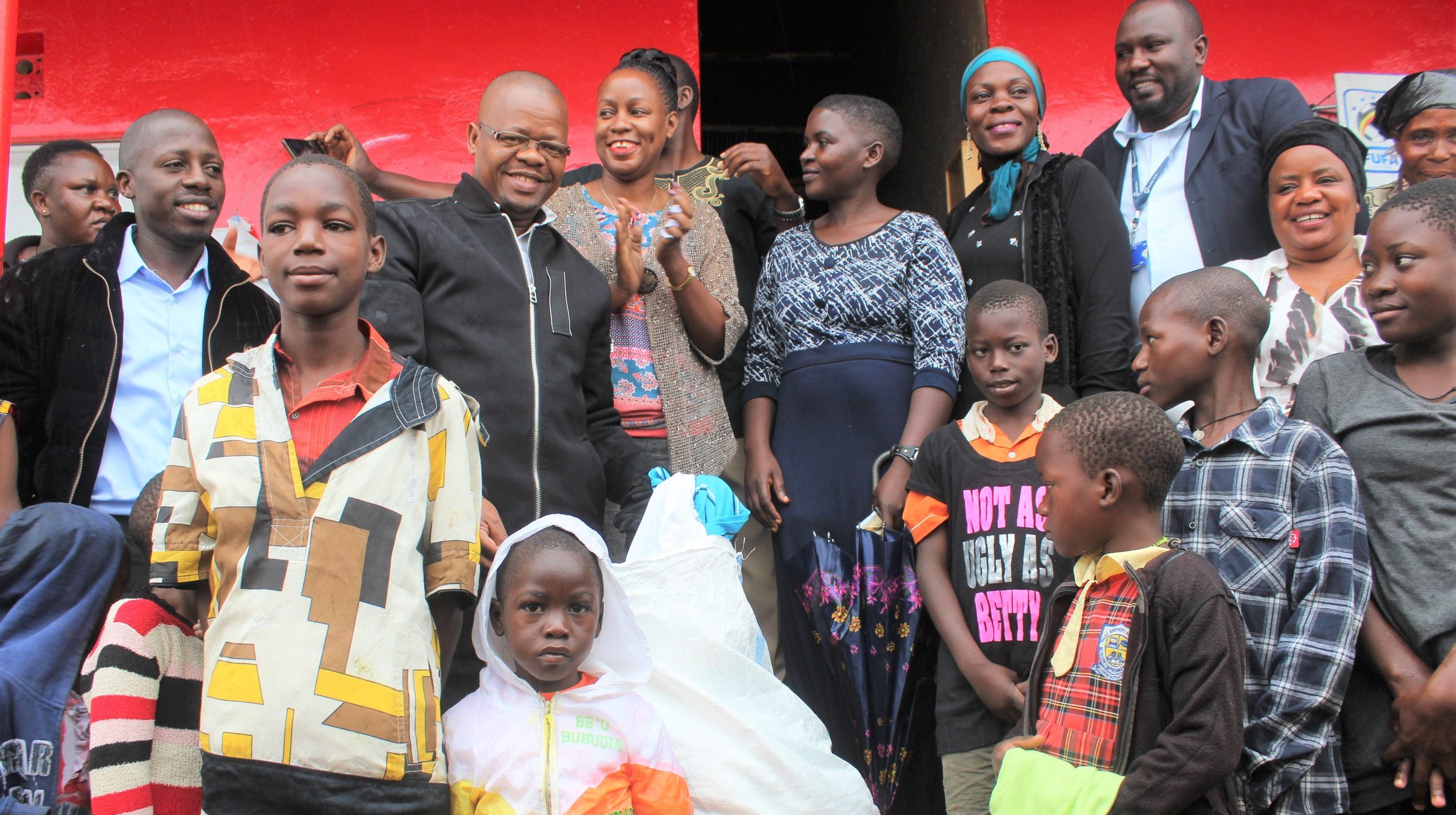 FUFA hands over collected clothes to Nkobazambogo Youth Group in Masaka