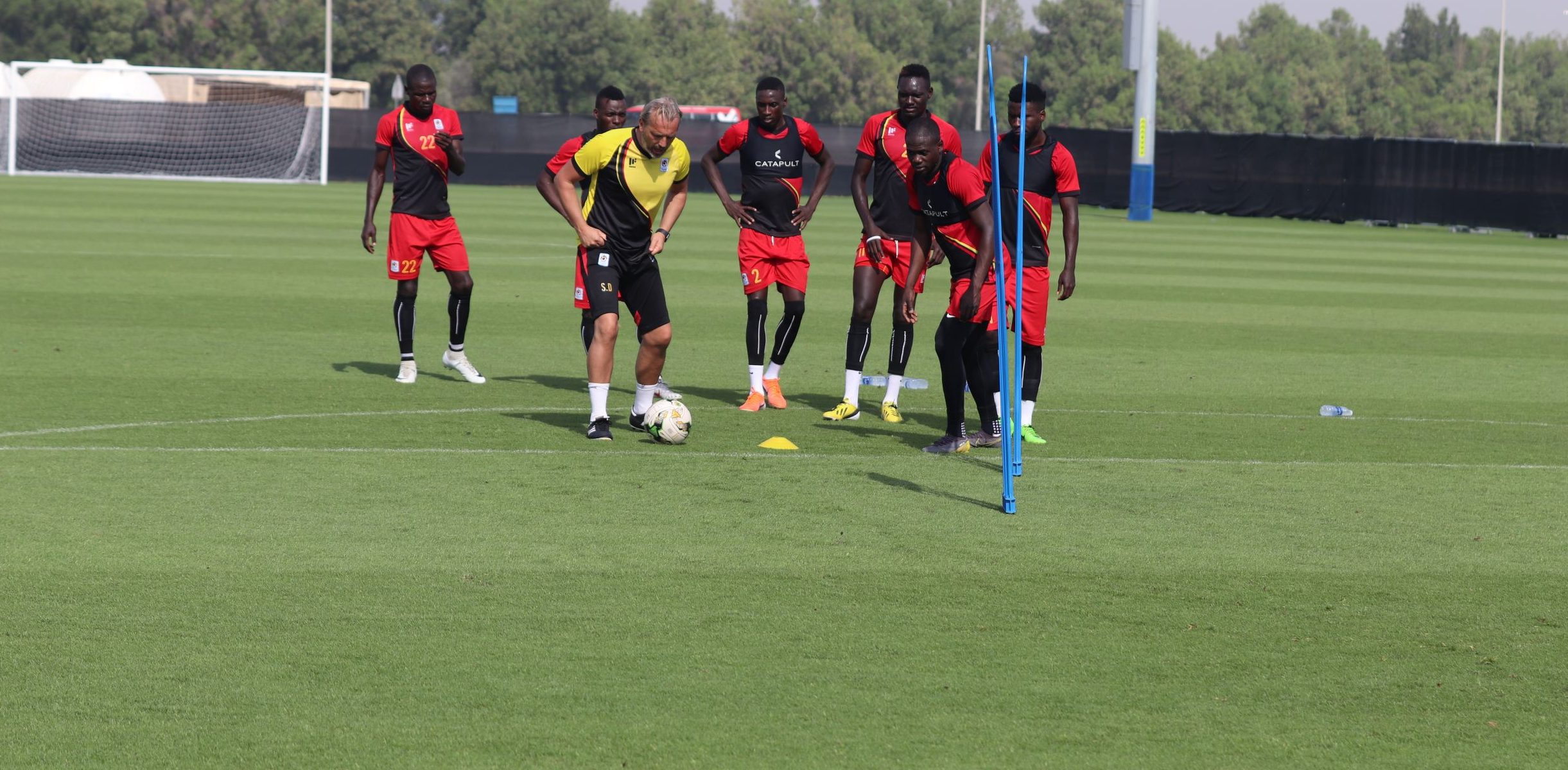 Pictorial:  Uganda Cranes Training on Friday in Abu Dhabi