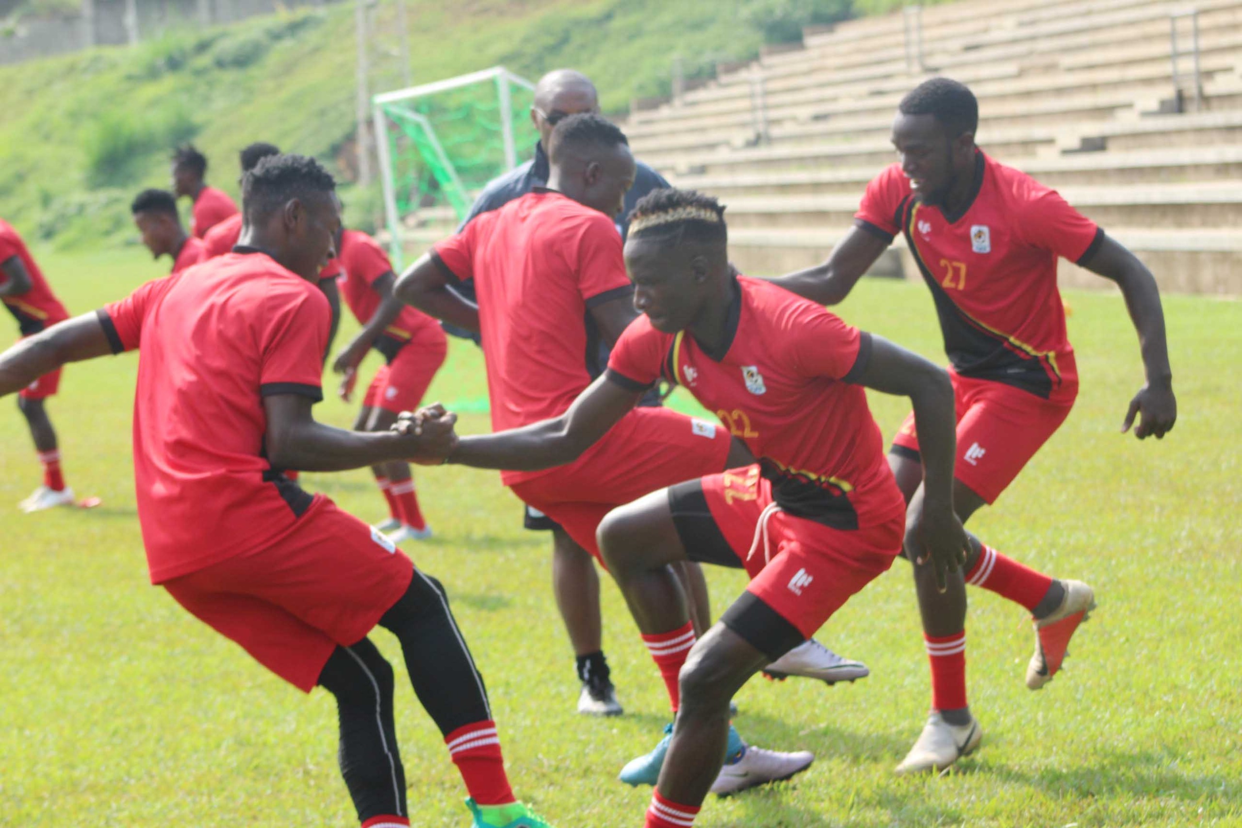 Day two of Uganda Cranes Total CHAN 2020 Team training; defender Katongole called up