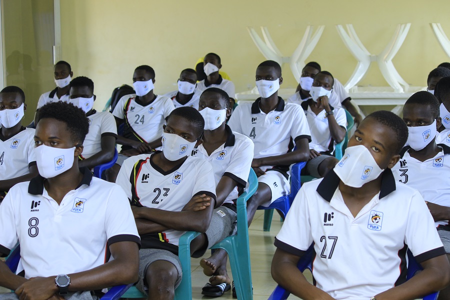 Uganda Cubs players in exclusive theory session at FUFA Technical Centre, Njeru