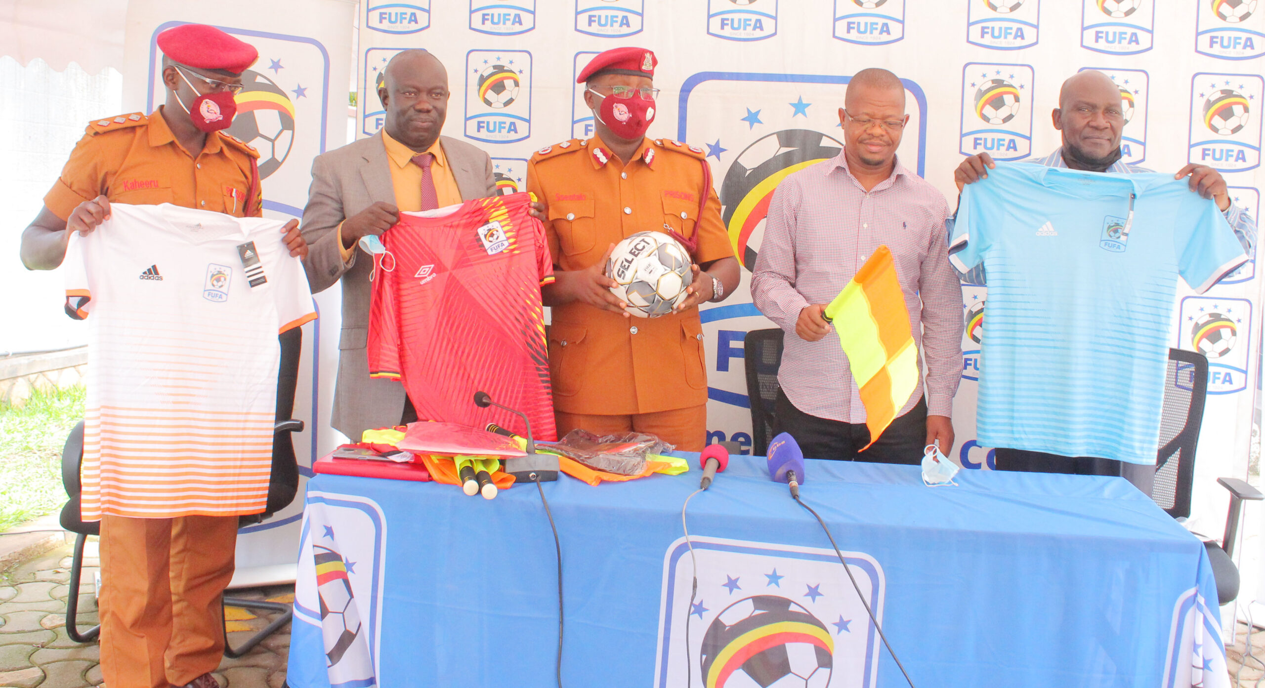 FUFA hands over Sports Equipment to Upper Prison Luzira