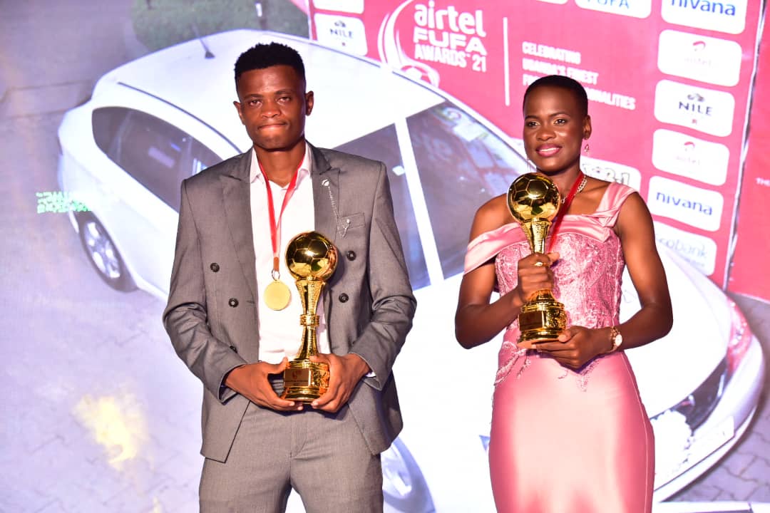 Najjemba, Byaruhanga crowned the best at Airtel FUFA Awards 2021
