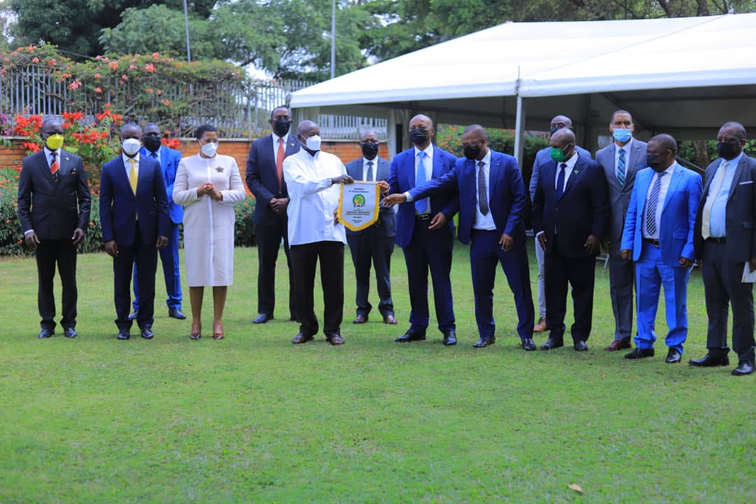 CAF Boss Motsepe, President Museveni express readiness to champion development of football in Uganda