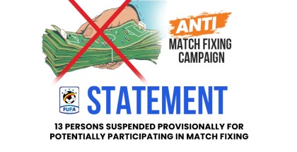 FUFA Anti-Match Fixing Campaign: 13 persons suspended provisionally for potentially participating in match fixing