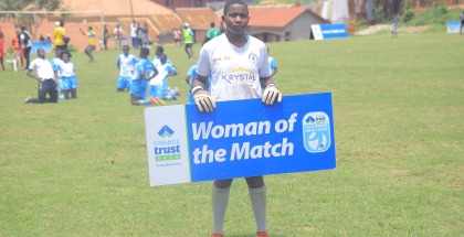 Goalkeeper Saidat Namwanje delighted to win Finance Trust Bank Woman of the Match award