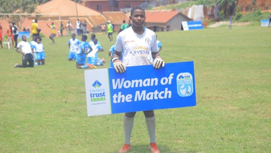 Goalkeeper Saidat Namwanje delighted to win Finance Trust Bank Woman of the Match award