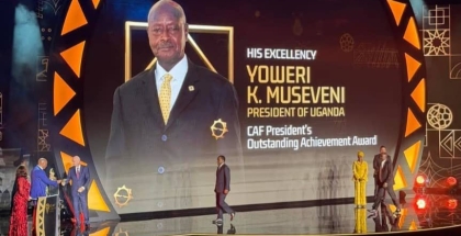 President Museveni recognised at CAF Awards 2025 in Morocco