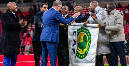 CAF flag handed over to AFCON 2027 PAMOJA hosts after the 2025 final in Morocco