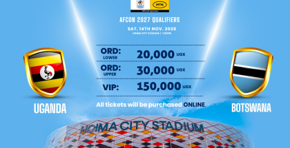 TotalEnergies AFCON 2027 Qualifiers: Uganda Cranes vs Botswana Ticket prices announced